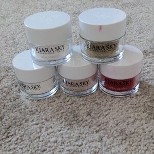 Kiara Sky Dip Powder Set - White, Pink, Red